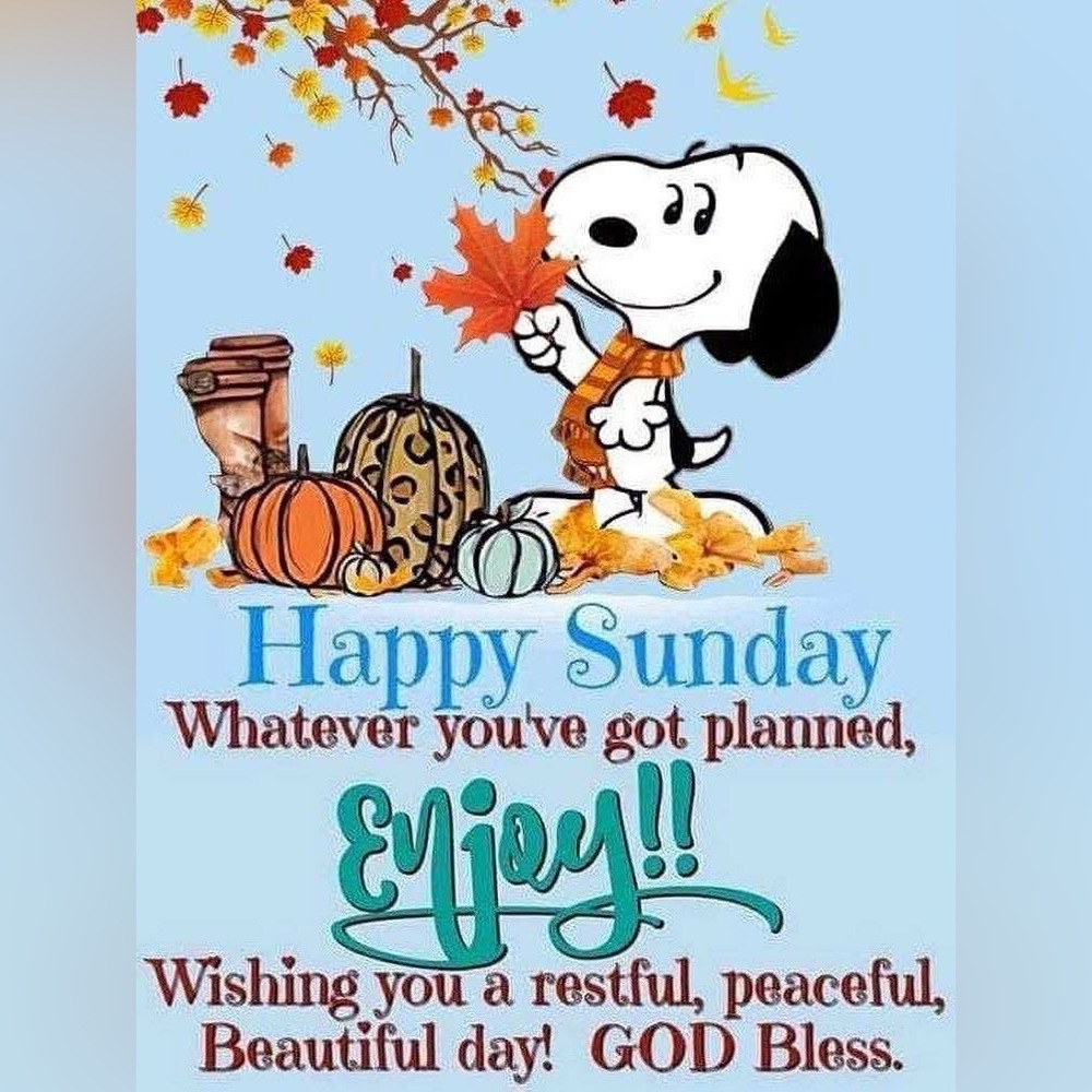 Snoopy Autumn Greeting Card